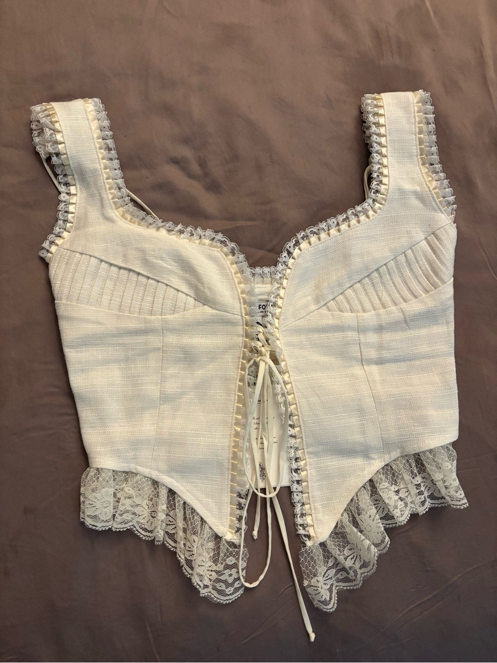 NWT fait par foutch cream renee top